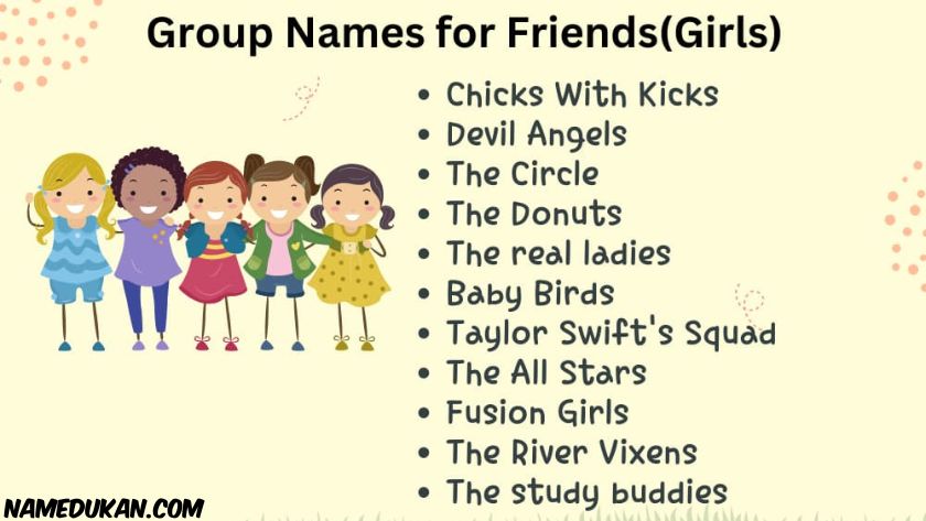group name for 4 friends girl